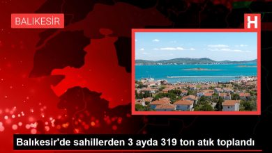 Balıkesir haber... Balıkesir'de sahillerden 3 ayda 319 ton atık toplandı