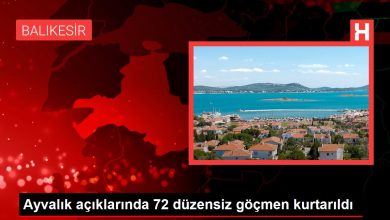 Balıkesir haberi! Ayvalık açıklarında 72 düzensiz göçmen kurtarıldı