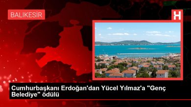 Cumhurbaşkanı Erdoğan'dan Yücel Yılmaz'a "Genç Belediye" ödülü